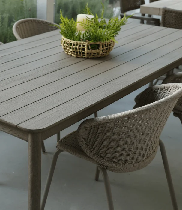 MESA COMEDOR JAPÓN OUTDOOR TEKA GRIS 200X100X75 en Gris - Muebles para el exterior, Uruguay | Masinfinito Casa, vista 3