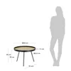 Mesa auxiliar Nenet ø 60 cm en Natural, Negro - Mesas de arrimo, Uruguay | Kavehome, vista 5 de 5