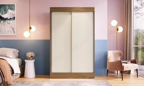 Ropero Placard 2 Puertas Corredizas 2 Cajones Dormitorio en Madera natural - Muebles, Uruguay | Soy Hogar, vista 8