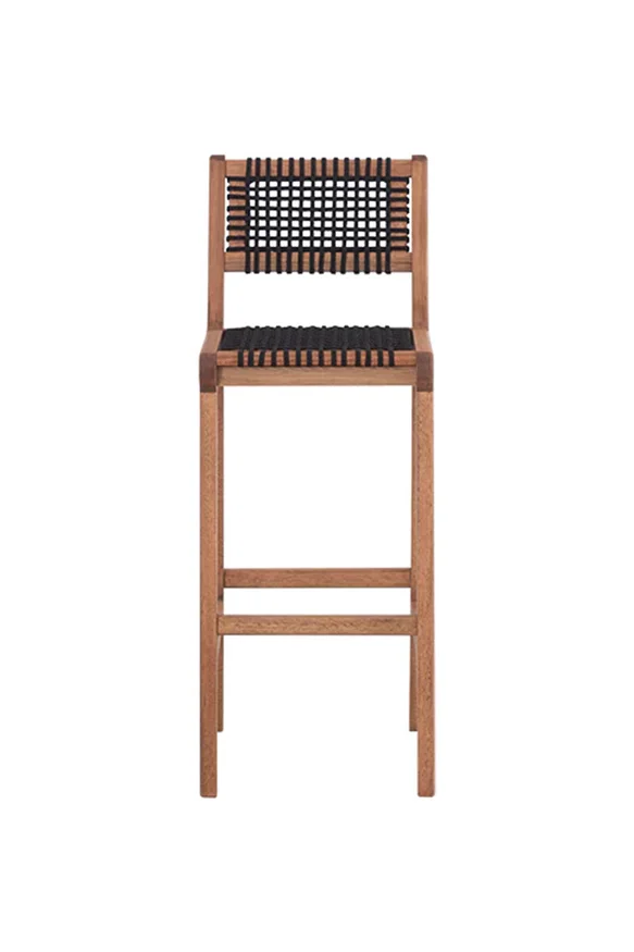BANQUETA ALTA TRACO CUERDA NEGRA 40x46x106/75CM JATOBA - Muebles para el exterior, Uruguay | Vinibel, vista 2