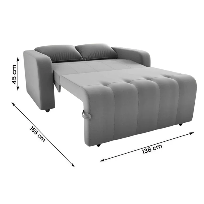 Sillón Cama Atis New con Baúl - Gris en Gris - Sillones y sofás, Uruguay | Ecowood, vista 3