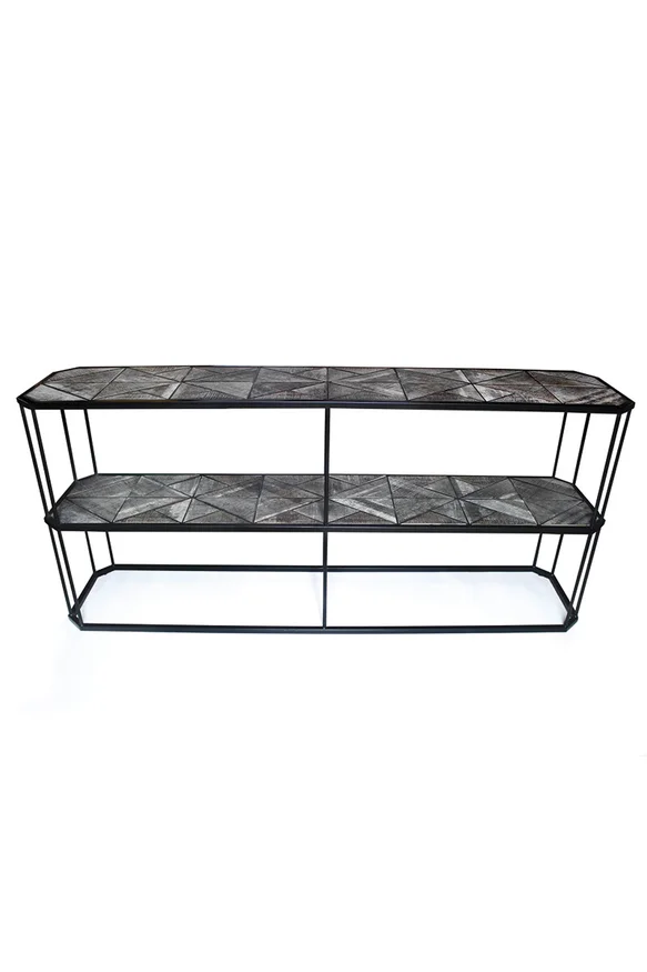CONSOLA LOMBARDIA FD156-1 ROBLE/METAL 180X40X80H CM en Gris - Aparadores y recibidores, Uruguay | Vinibel, vista 2