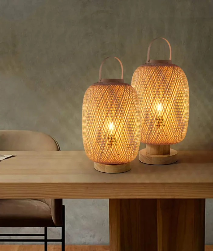 LÁMPARA MESA BOMBAY en Madera natural - Lámparas de mesa, Uruguay | HomeTouch, vista 2