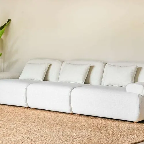 SILLON FOA - LINO ANTIMANCHAS - 3 MTS en Off-white - Sillones y sofás, Uruguay | La Iberica