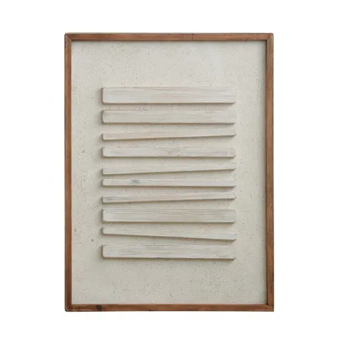 Cuadro Madera Natural-beige Fe8705 en Blanco - Decoración de pared, Uruguay | Divino