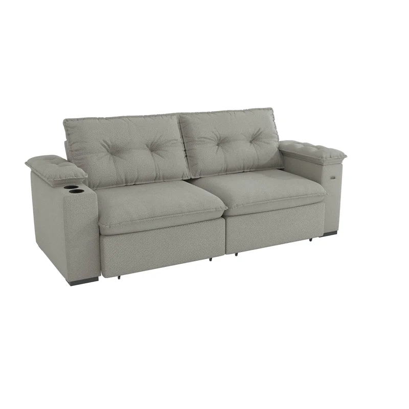 Sofa Zandon 260CM - Retractil/Reclinable en Lino Arena A085 - Sillones y sofás, Uruguay | Balton, vista 32