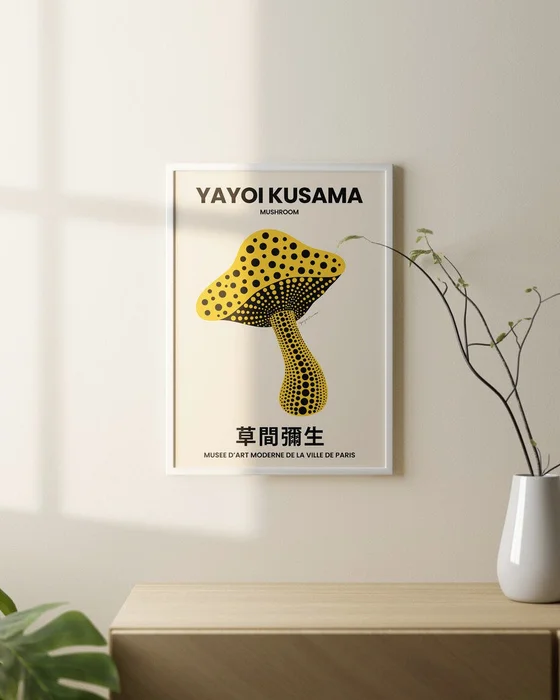 Yayoi Kusama - Mushroom en Amarillo - Láminas, Uruguay | La Cuadrería, vista 2