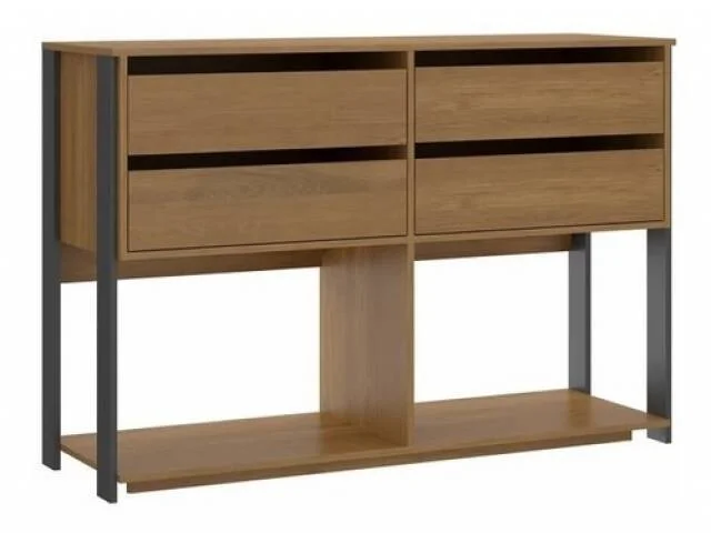 Comoda Aparador 4 Cajones Carvalho Cinza en Madera natural - Comedor, Uruguay | Que Sal Muebleria