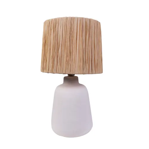 Lampara De Mesa Small Ceramica Blanco Ml234641 en Blanco - Lámparas de mesa, Uruguay | Divino