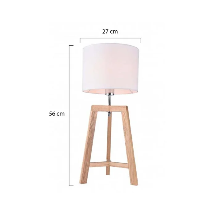 Luminaria De Mesa Odin II en Madera natural - Lámparas de mesa, Uruguay | Serlux, vista 4