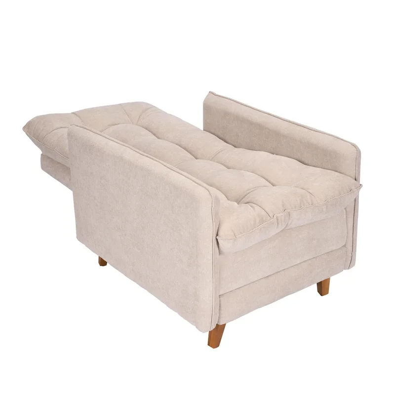 Poltrona reclinable Con Puff - Luxor - Beige en Rojo - Sillones y sofás, Uruguay | Ecowood, vista 4