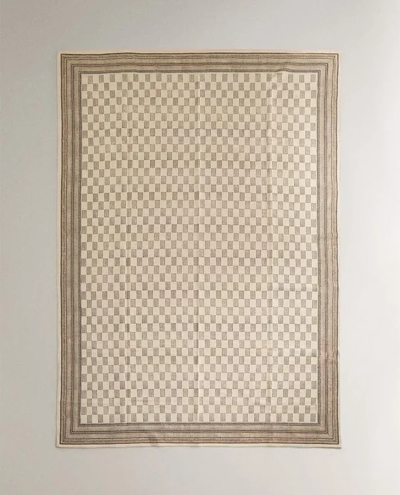 ALFOMBRA ALGODÓN BLOCK PRINT en Beige - Alfombras, Uruguay | Zara Home, vista 3