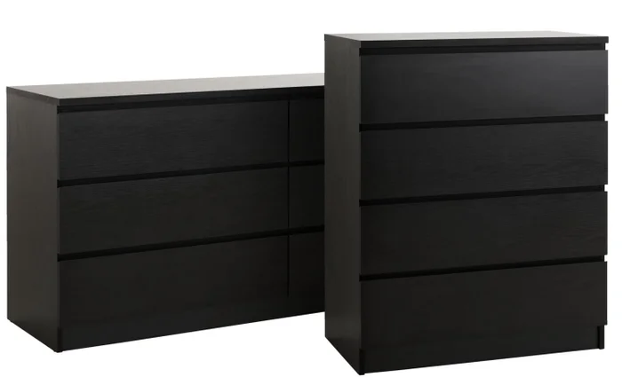 Cómoda LIMFJORDEN 3+3 cajones negro en Negro - Cómodas, Uruguay | JYSK, vista 2
