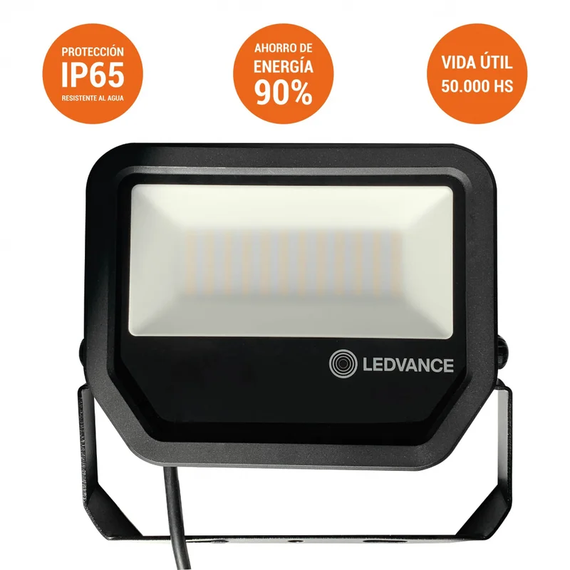 Proyector LED LEDVANCE OSRAM 50W Luz Fría en Negro - Lámparas colgantes, Uruguay | Serlux, vista 3