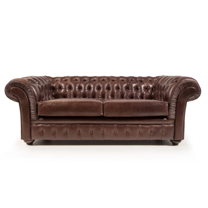 Sofá Chesterfield Divo - Cuero Natural - 2,5 cuerpos - A fabricar en Marrón - Sillones y sofás, Uruguay | NYR, vista 2