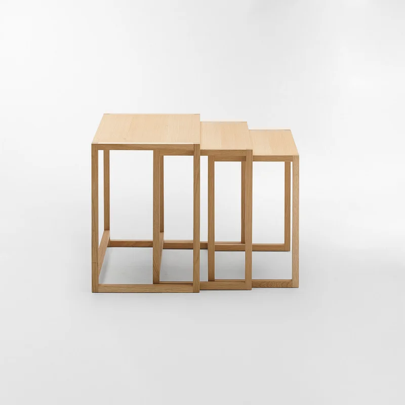 MESA AUXILIAR THE THREE MARRÓN SET x 3 en Madera natural - Mesas de comedor, Uruguay | Viasono, vista 3