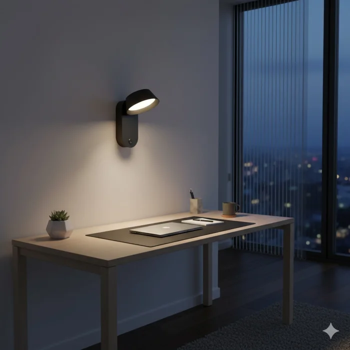 Pantalla led de pared con llave Luz cálida - NEGRA en Negro - Lámparas de mesa, Uruguay | Iluminica