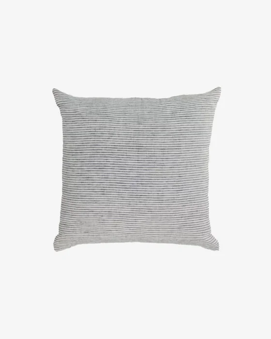 Almohadón Marena 100% lino rayas negro y blanco 45 x 45 cm en Multicolor - Textiles, Uruguay | Kavehome
