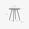 Mesa redonda de exterior Montjoi de acero - con acabado gris Ø 70 cm en Gris - Muebles para el exterior, Uruguay | Kavehome, vista 5 de 5