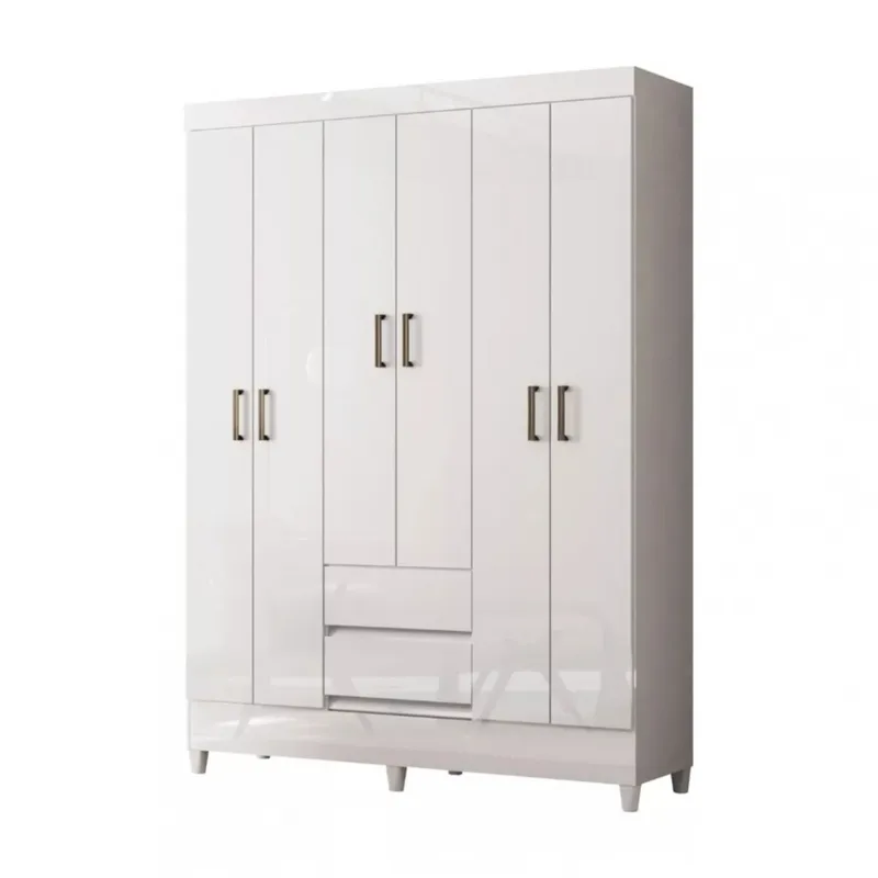 Ropero 6 puertas 2 cajones - Blanco - Linea FIT en Blanco - Roperos y placares, Uruguay | Rústico Hogar