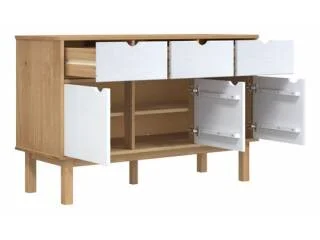Aparador 3P y 3C Mel/Gris Linea Nordica en Madera Maciza en Madera natural - Aparadores y recibidores, Uruguay | Quesal, vista 7