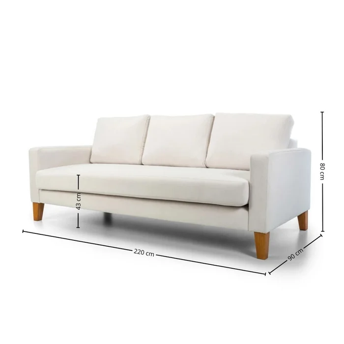 Sofá Argo - Tela Aquaclean - 3 cuerpos - A fabricar en Patrón - Sillones y sofás, Uruguay | NYR, vista 3