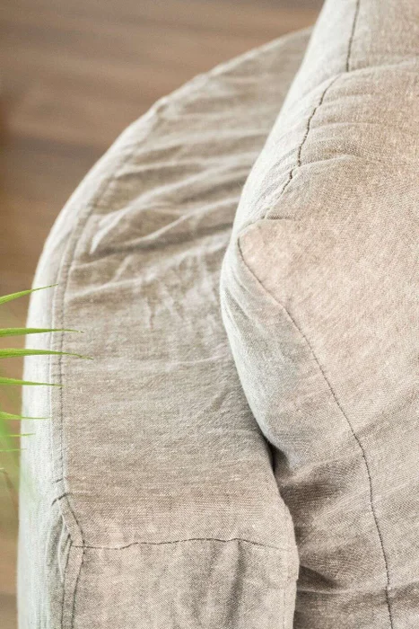 SILLON LUNA - OVAL - LINO GRIS MEDIO en Gris - Sillones y sofás, Uruguay | La Iberica, vista 7