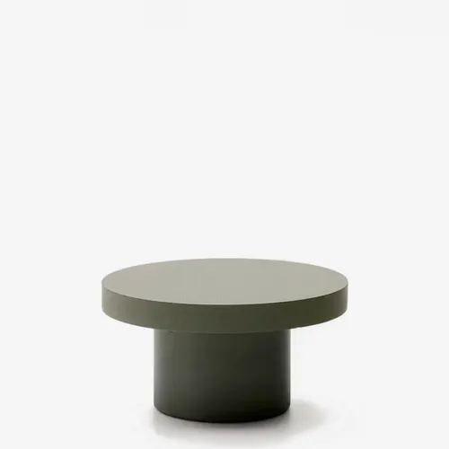 Mesa de centro Aiguablava de cemento - verde Ø 90 cm en Verde - Mesas de living, Uruguay | Kavehome