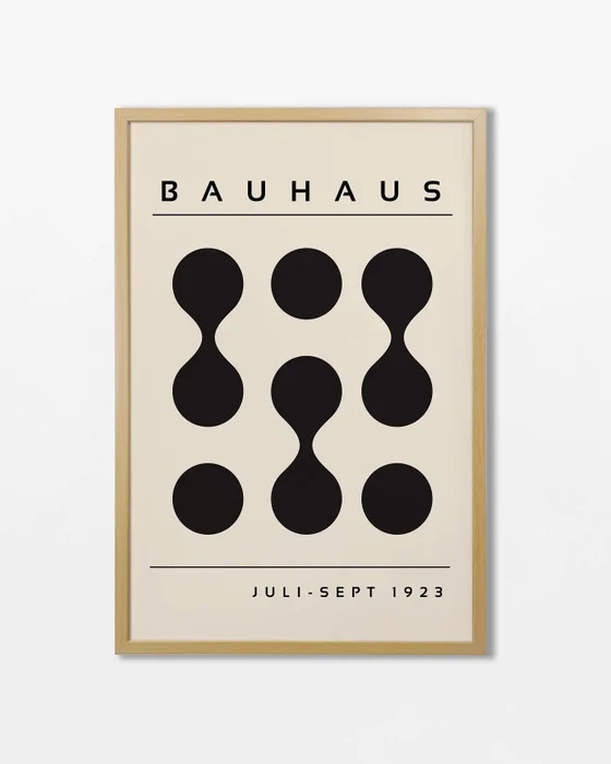Bauhaus - Black & white N.01 en Beige - Láminas, Uruguay | La Cuadrería