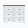 Cómoda 6 Cajones Línea Naturale - Blanco/Roble en Multicolor - Cómodas, Uruguay | La Cueva Muebles, vista 4 de 6