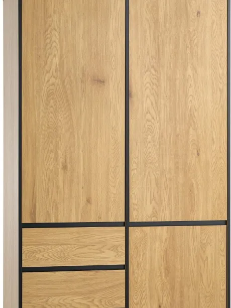 Armario ODENSE 120x210 combi roble en Madera natural - Roperos y placares, Uruguay | JYSK