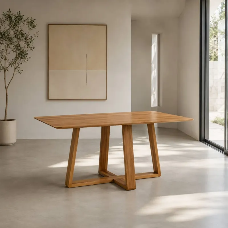Mesa de Comedor Wood - 120 x90 - Canela en Blanco, Uruguay | NYR