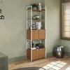 Estanteria Alta con Estantes y 4 puertas canela y Blanco - Bibliotecas, Uruguay | Champagne Home, vista 4 de 5