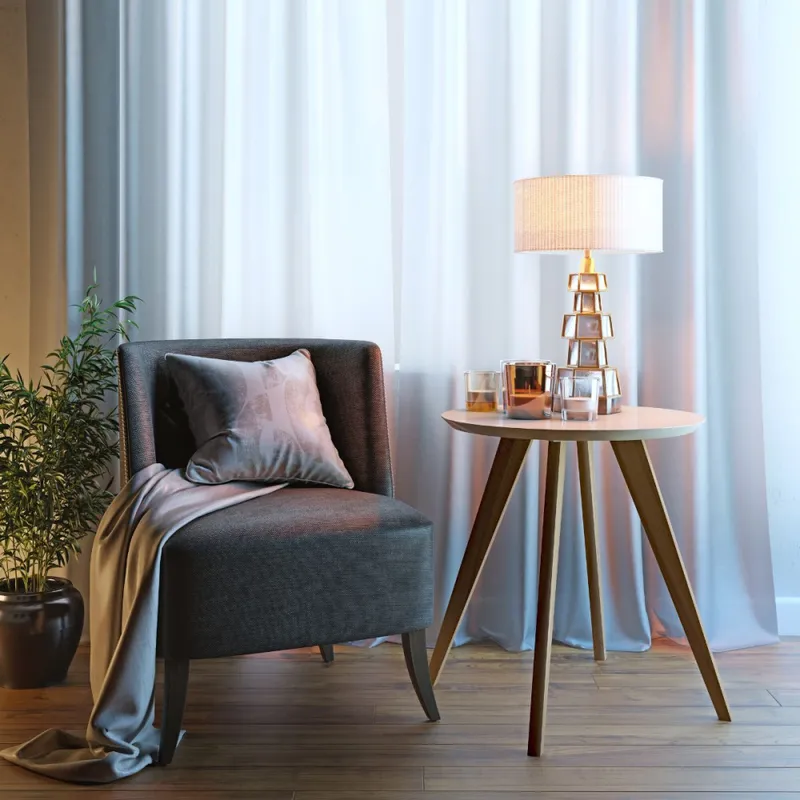 Mesa Lateral Classic - Off White y Natural en Blanco - Mesas de arrimo, Uruguay | NYR