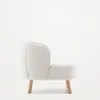Butaca Ulit de chenilla - beige y patas de madera maciza haya acabado natural en Beige - Butacas, banquetas y puffs, Uruguay | Kavehome, vista 8 de 10