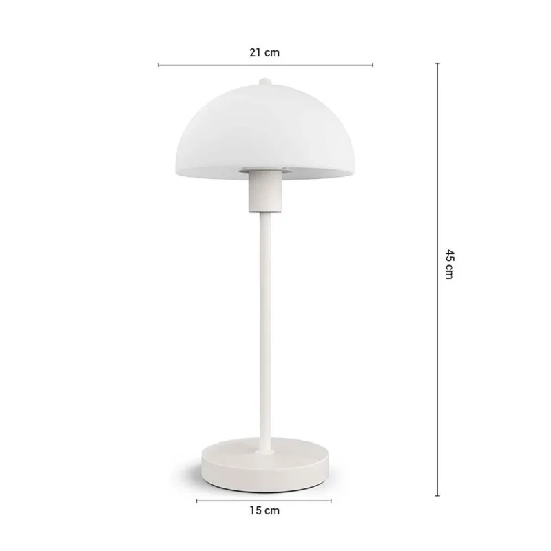Luminaria De Mesa Mushroom Blanco en Blanco - Lámparas de mesa, Uruguay | Serlux, vista 5