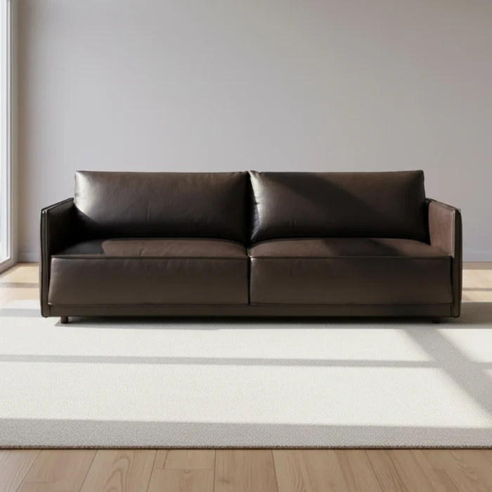 Sillón Cuero-100-natural Negro Romeo en Negro - Sillones y sofás, Uruguay | Divino