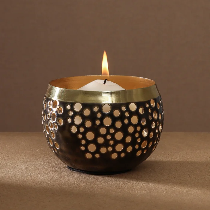 Fanal Calado Metal Mediano - Velas y Portavelas, Uruguay | Tiendas Montevideo