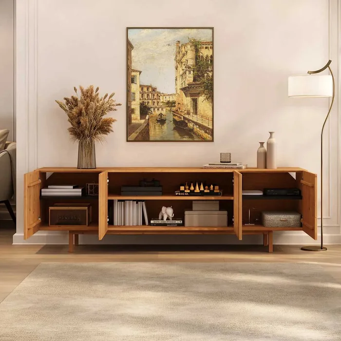 Rack Lima 180CM - Madera Maciza en Madera natural - Muebles para TV, Uruguay | Balton, vista 8