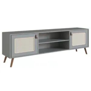 Rack TV Praga con tela 140 cm – Verde en Gris - Muebles para TV, Uruguay | Berna home