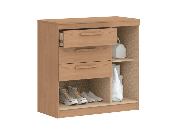 CASTRO-COMODA LILLE 3 CAJONES ANGELINE 1130A-A en Madera natural - Cómodas, Uruguay | Alfa Ventas, vista 3