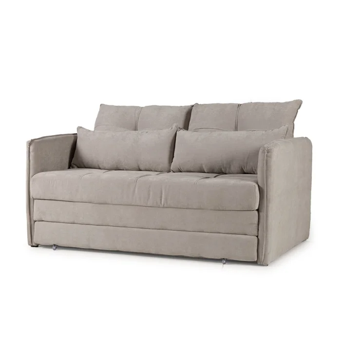 Sofá Cama Maya - Tela Microfibra - Berlin 05 (Ceniza) en Gris - Sillones y sofás, Uruguay | NYR