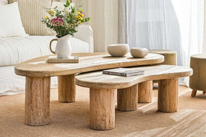 SET MESAS DE LIVING MAREA - OLMO en Madera natural - Mesas de living, Uruguay | La Iberica, vista 4