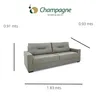 SOFA 3 CUERPOS - TAPIZADO TELA CLARA en Off-white - Sillones y sofás, Uruguay | Champagne Home, vista 5 de 5