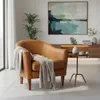 POLTRONA MADERA CLARA - TAPIZADO EN PU TOSTADO en Marrón - Butacas, banquetas y puffs, Uruguay | Champagne Home, vista 3 de 4