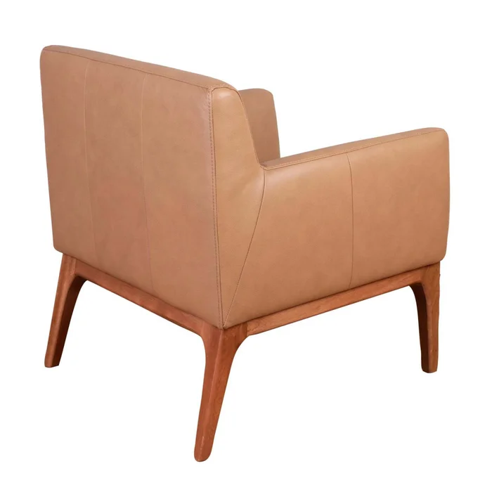 Butaca Cuero-y-madera Marron Tucson Tostado en Beige - Sillones y sofás, Uruguay | Divino, vista 5