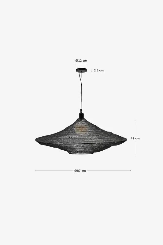 Lámpara de techo Makai de metal con acabado negro - Ø 87 cm en Negro - Lámparas colgantes, Uruguay | Kavehome, vista 7