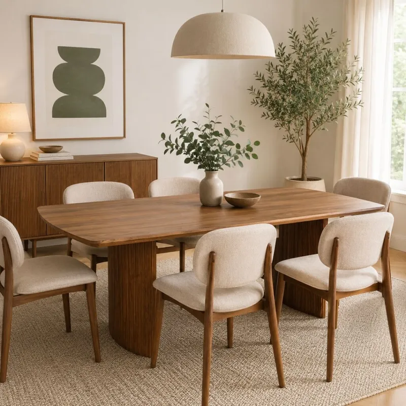 MESA DE COMEDOR CHANDLER marron CUADRADO/A en Marrón - Mesas de comedor, Uruguay | Viasono