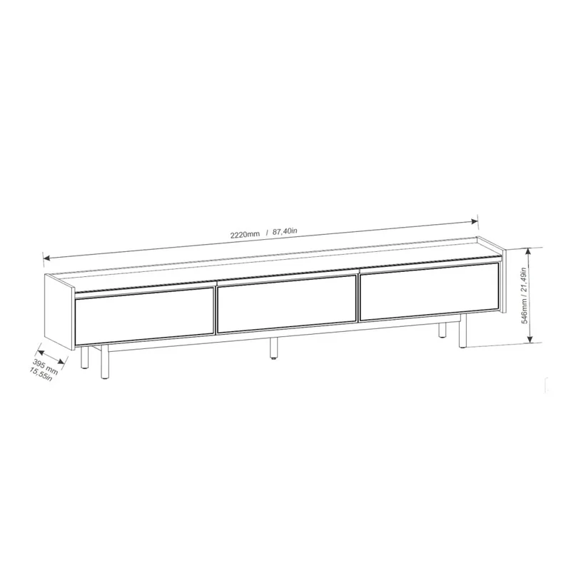 Rack para TV - Maldivas 2.2 - Línea Nevada - Blanco/Natural en Blanco - Muebles para TV, Uruguay | Ecowood, vista 9
