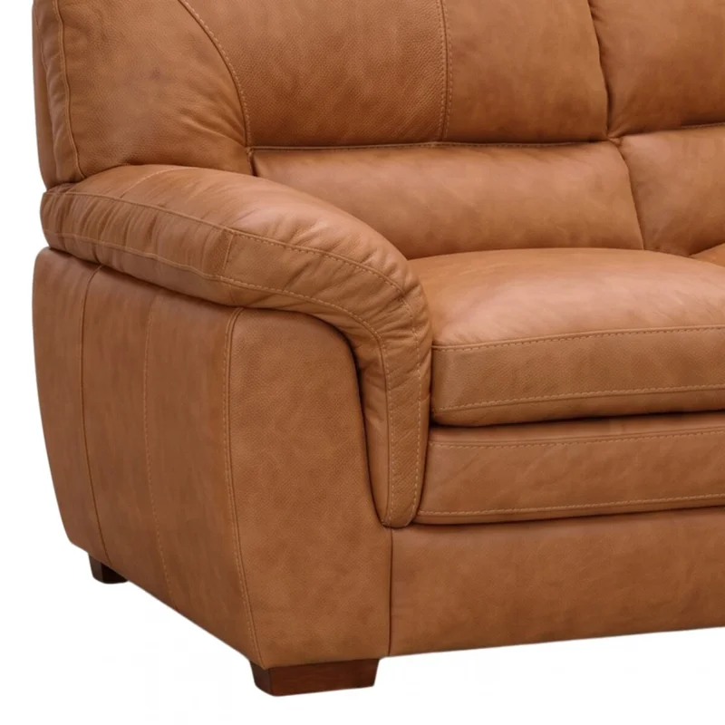 Sillon Livintus 2 Cuerpos Cuero Natural - Miel en Marrón - Sillones y sofás, Uruguay | Rústico Hogar, vista 3